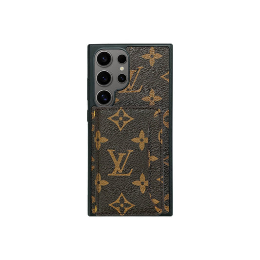 BROWN LV MONOGRAM CARDHOLDER FULLY COVERED